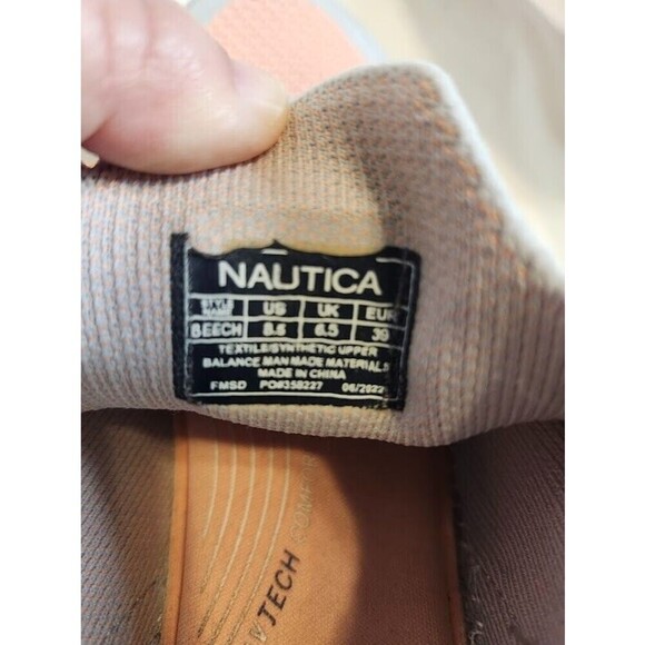 Nautica Beech Women's Sneakers Light Gray Coral Size 8.5 - Picture 12 of 12